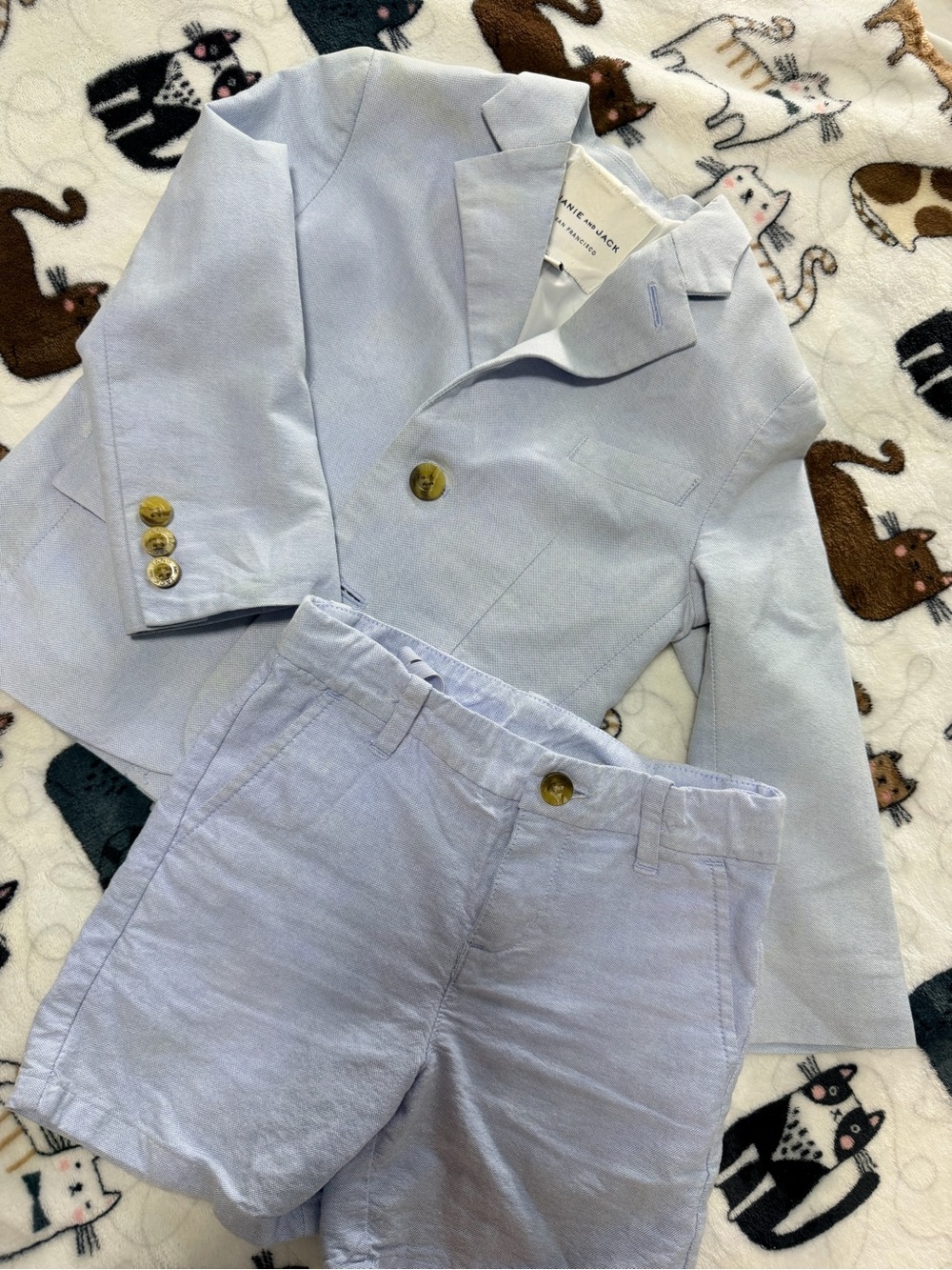 Janie and Jack Linen blend suit